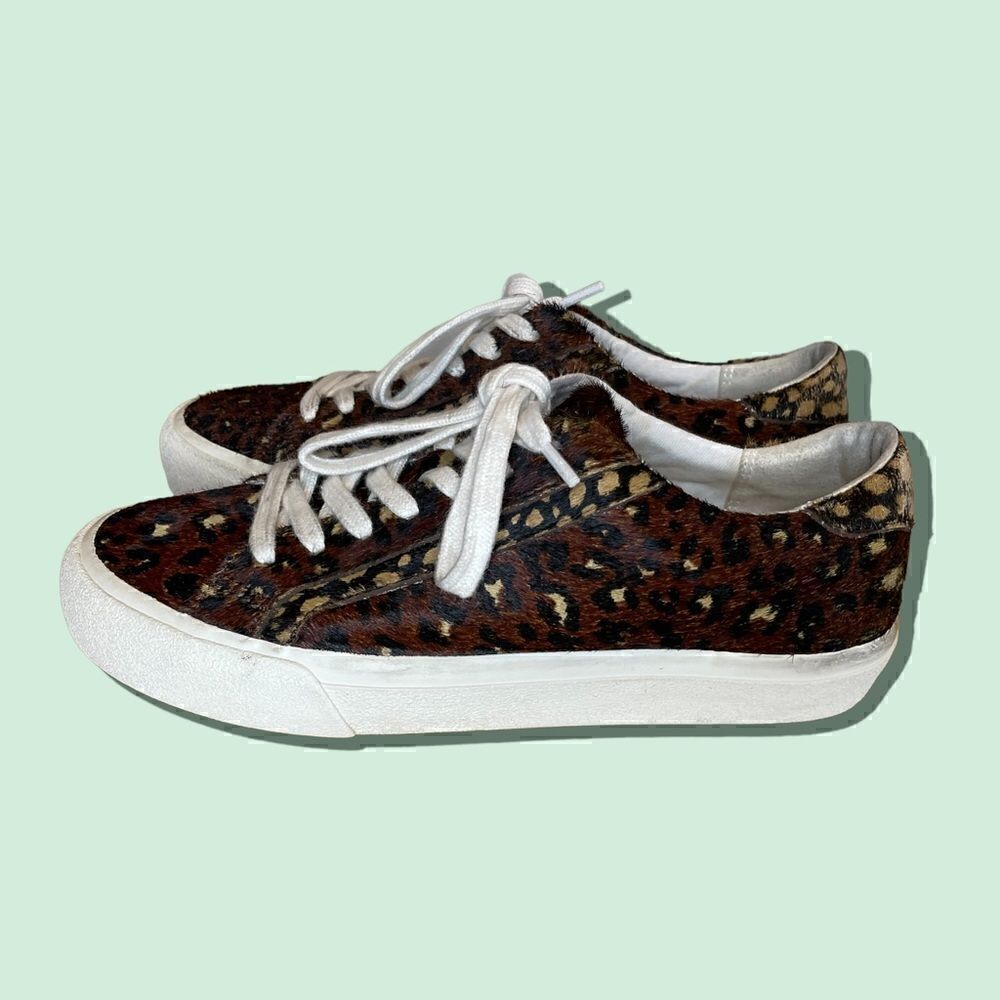 Madewell Low Top Sneakers in Painted Leopard Colorblock Calf Hair - Picture 5 of 14